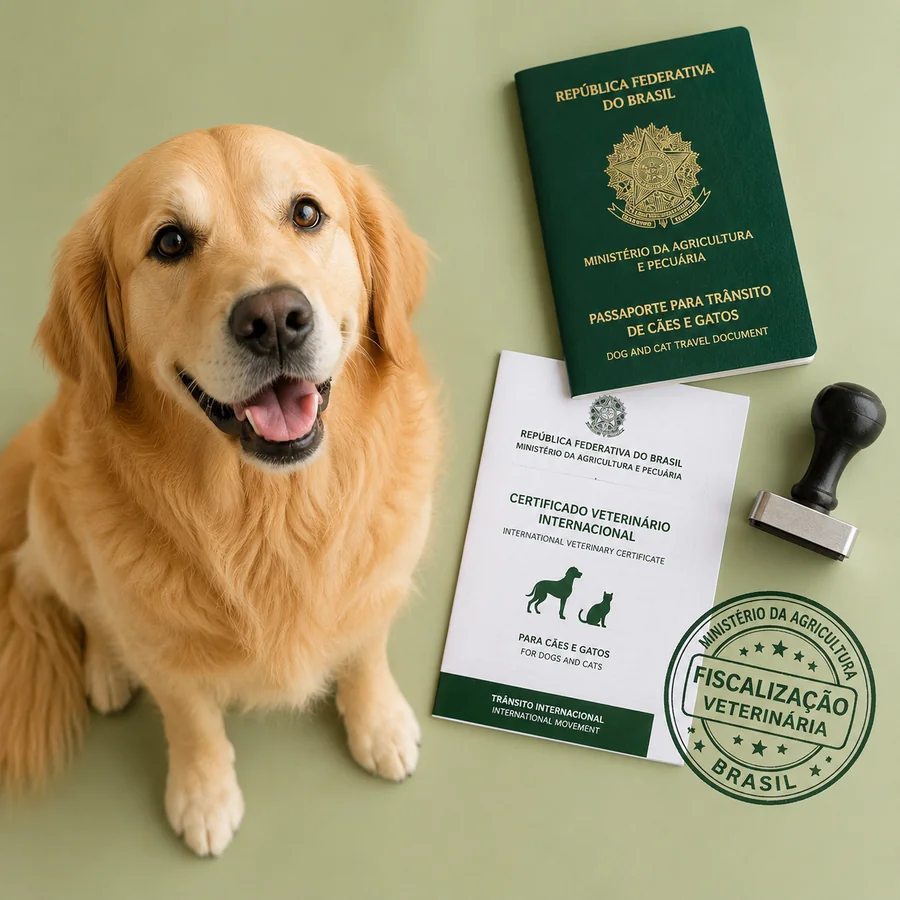Ministerio da Agricultura e VIGIAGRO — emissão do CVI no Brasil para viagem com pet.